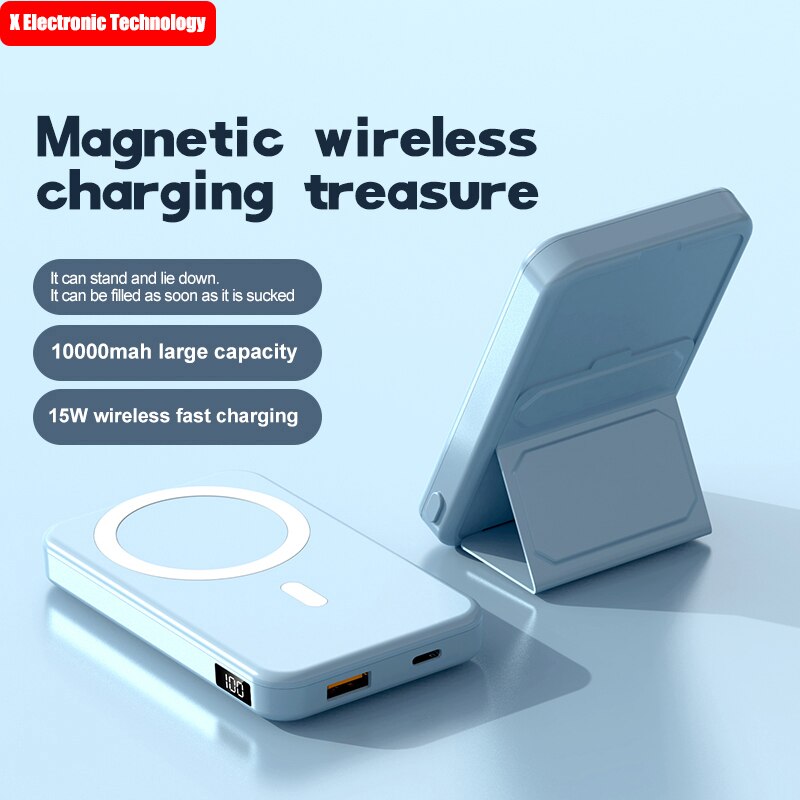 Wireless Magnetic Power Bank With Stand